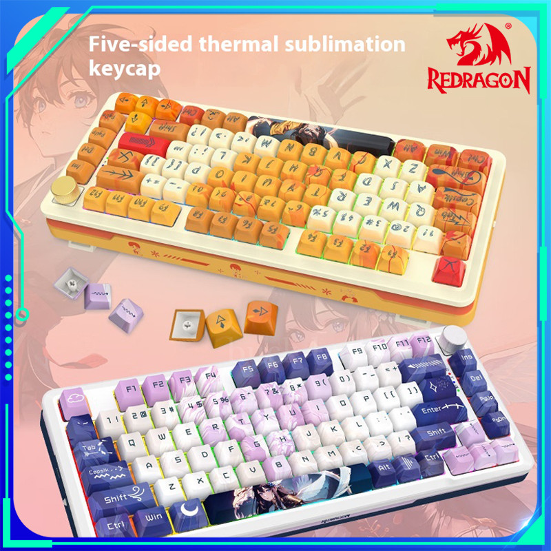 REDRAGON KS82 Pro Mechanical Keyboard Three Mode Gaming Wireless Keyboard Hot Swap 82Keys Gasket Mul