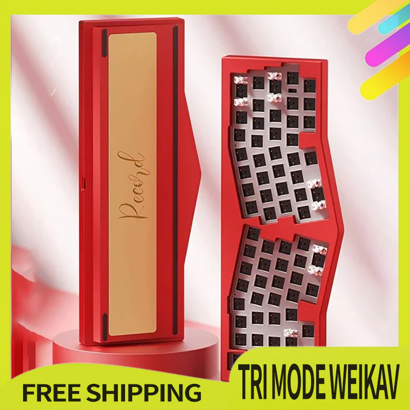 Weikav Record Alice Mechanical Keyboard Kit Customized Aluminium Alloy Tri Mode Rgb Gaming Kit Keybo