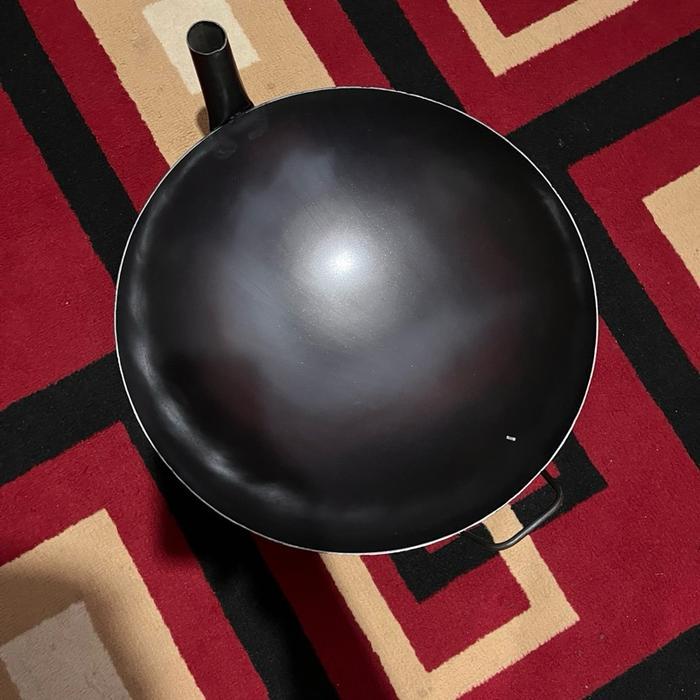 Wajan Nasi Goreng Anti Lengket Seasoning 40Cm // Wajan Baja // Wajan Besi // Wajan Nasi Goreng Kuali