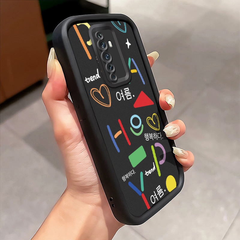 Casing Hp Untuk OPPO Reno 2F Reno 2Z Reno2 F Reno2 Z Case Casing Huruf Pelangi pola Kasus HP Tangga 