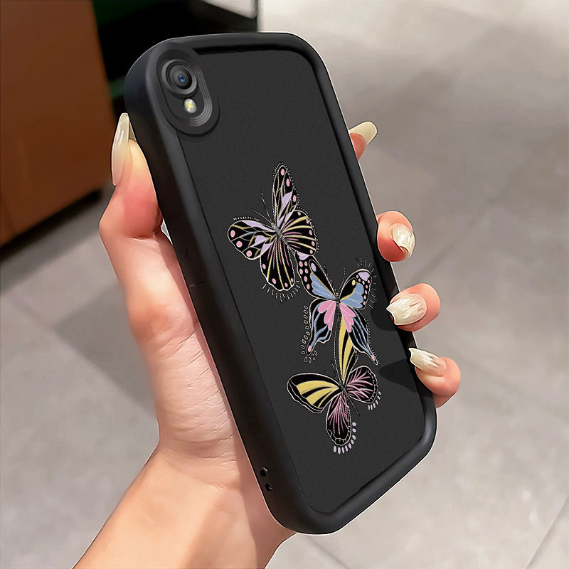 Casing Hp Untuk OPPO A37 A37F Case Painted Butterfly Kesing Compatible Kasing cewek Cesing Silikon S