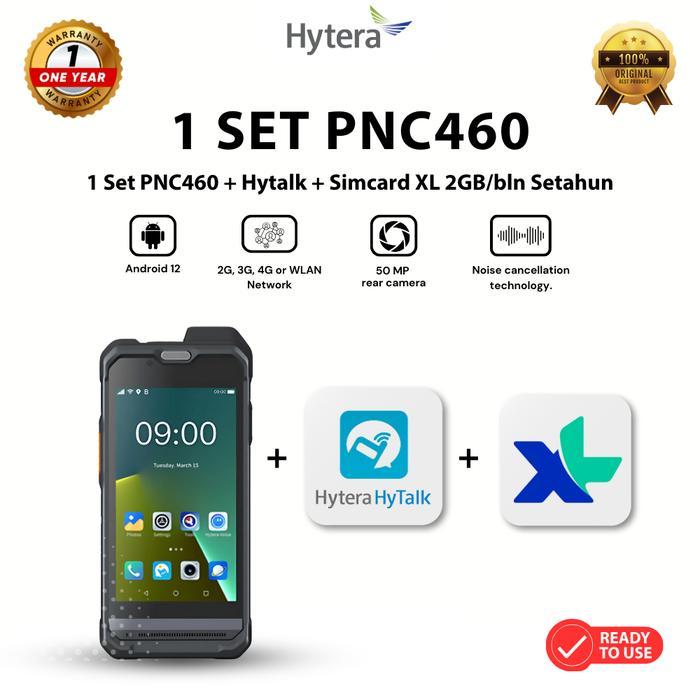 Hytera PNC460 (1 Set) Siap Pakai Include ID Hytalk dan SImcard XL 2GB/bln Setahun