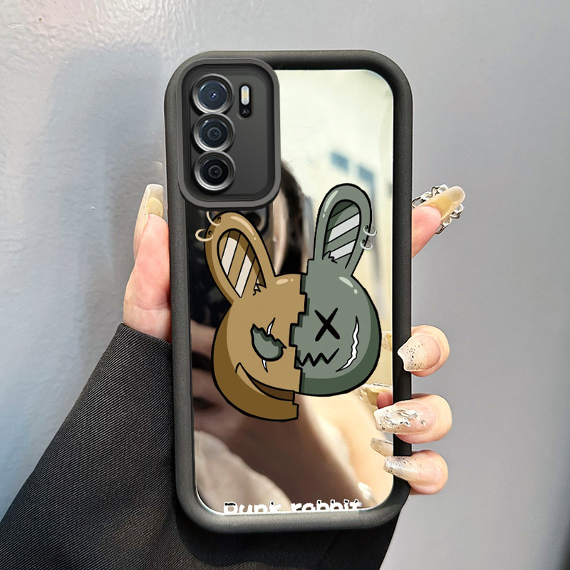 Casing Hp OPPO A16 OPPO A16s OPPO A54s Case HP Casing pola Pasang kelinci Kasing cermin Cesing Silik
