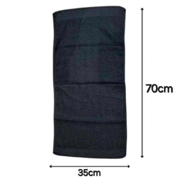 New Handuk salon hitam satuan/handuk spa/handuk kecil/handuk polos 33x70cm