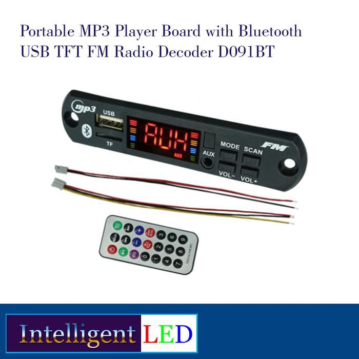 New Portable MP3 Player with Bluetooth USB TFT FM Radio D091BT