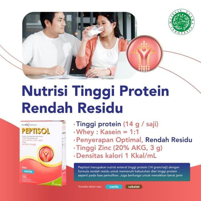 qmsy- Peptisol Coklat/Vanilla (180Gr) - Nutrisi Untuk Masa Pemulihan