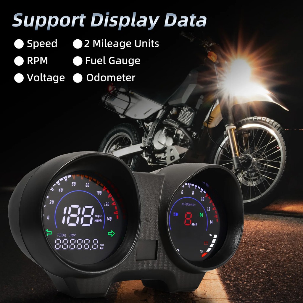 Motorcycle Rpm Meter Speedometer Digital Dashboard Led Electronics For Brazil Titan 150 Honda Cg150