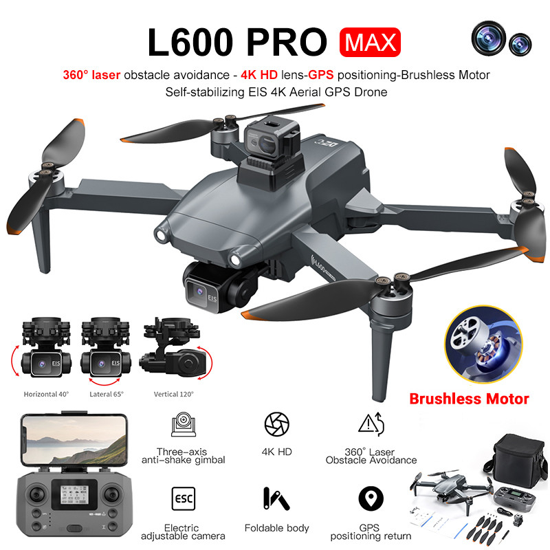 LYZRC L600 PRO MAX Professional GPS Drone with 3-Axis Gimbal 8K HD Dual Camera Obstacle Avoidance