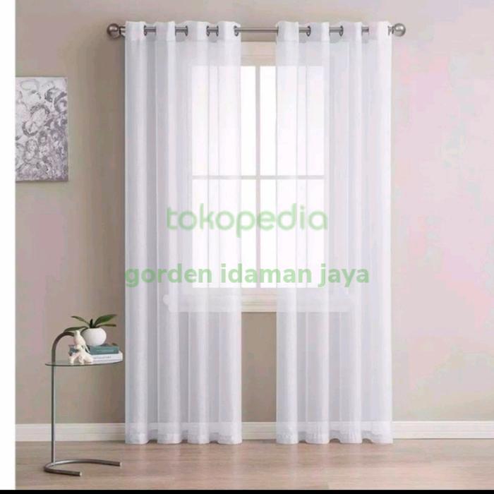 New Gorden vitrase smokering polos putih#gorden mewah transparan tipis Curtain