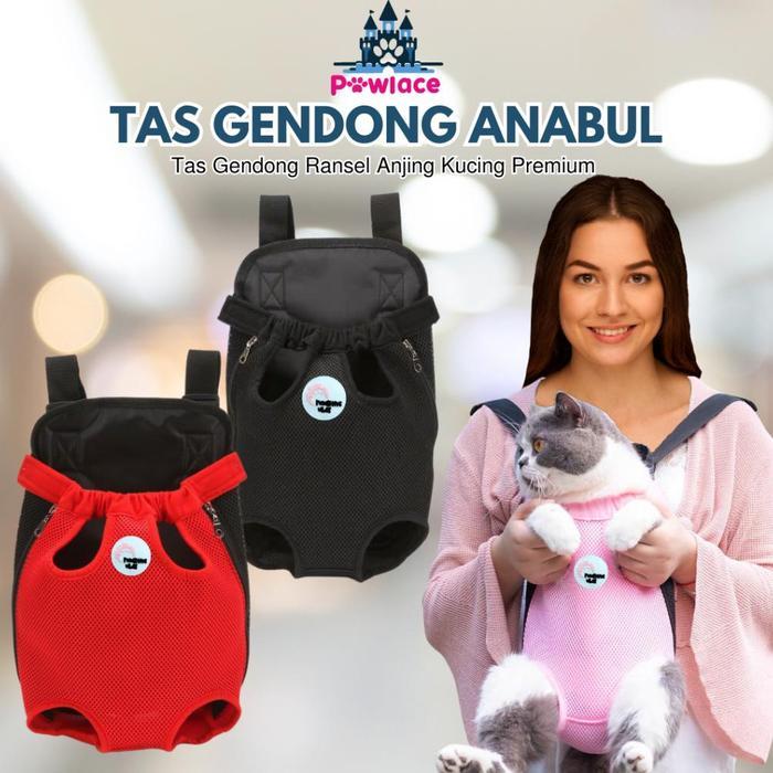 Tas Gendong Depan Belakang Untuk Anjing Kucing Lucu - Tas Gendong Ransel Anjing Kucing Premium - Tas