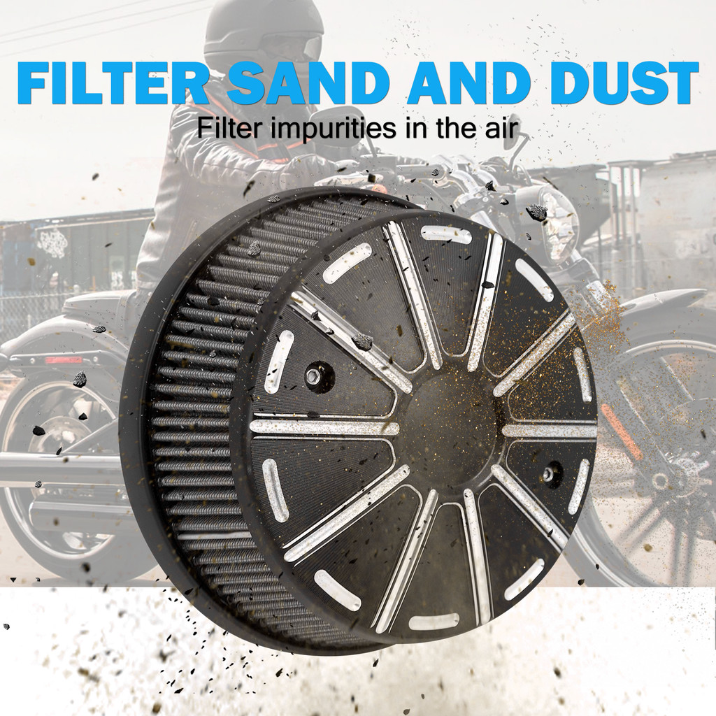 Motorcycle Air Intake Cleaner Filter High Flow For Indian Roadmaster Dark Horse Springfieid Chief