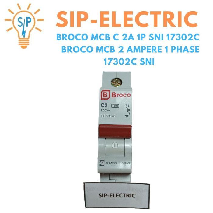 Ready Broco Mcb C 2A 1P Sni 17302C / Broco Mcb 2 Ampere 1 Phase 17302C Sni