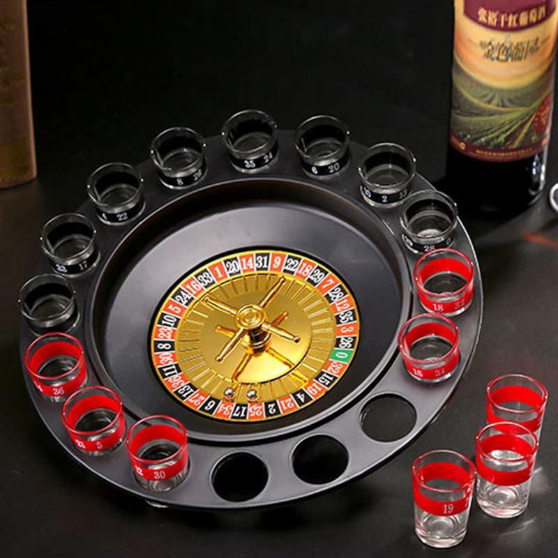 Shot Spinning Roulette Game Set Shot Glass Roulette Game For Party Drinking Roulette Casino Board Dr