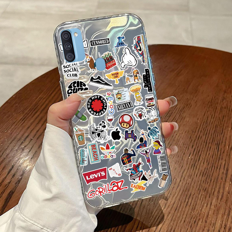 Casing Hp Samsung Galaxy A11 M11 Case Casing Pola Kreatif HP Kasing Kasus ponsel transparan mewah Si