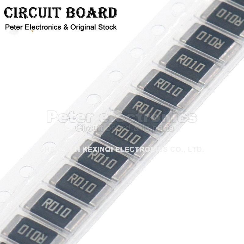 20PCS 2512 SMD Alloy Resistor 2W 1% 0.1R 0.1 ohm R100 R010 R020 R050 R100 R200 R220 R330 R470 R500 1