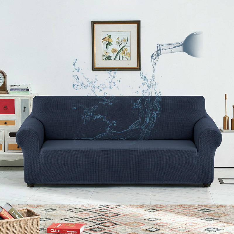 Sarung Sofa Anti Air Anti Cakar Kucing Elastis Serbaguna Polos Cover Sofa 3 Dudukan Ukuran 1-4 Orang