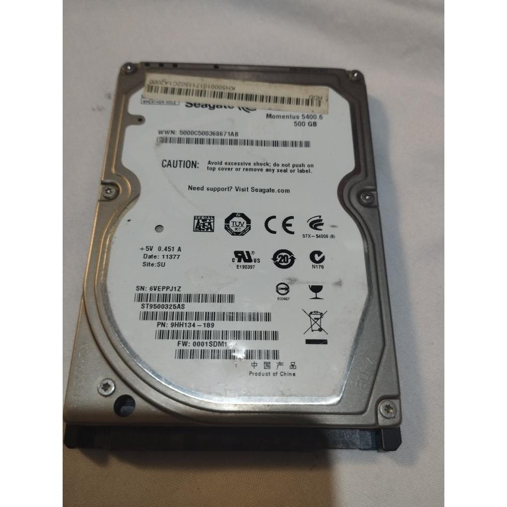 Hardisk Internal, Seagate, 500 GB, SATA, 2,5" (rusak)
