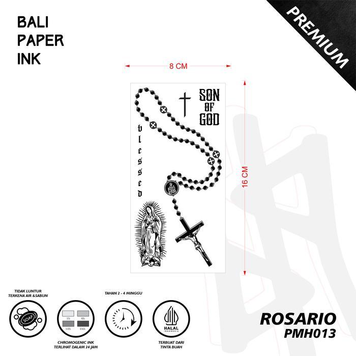 Tato Rosario PMH013 Premium Stiker Tato By Bali Paper Ink Temporary Tatto