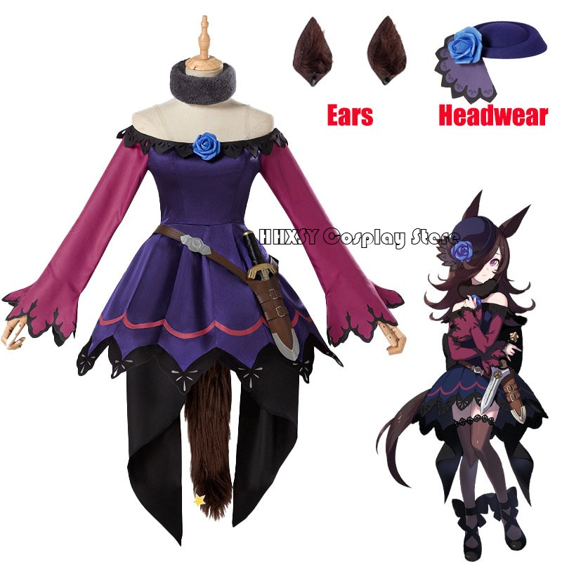 Pretty Derby Rice Shower Cosplay Costume Rice Shower Battle SuitWomen Lovely Dress Lolita Halloween