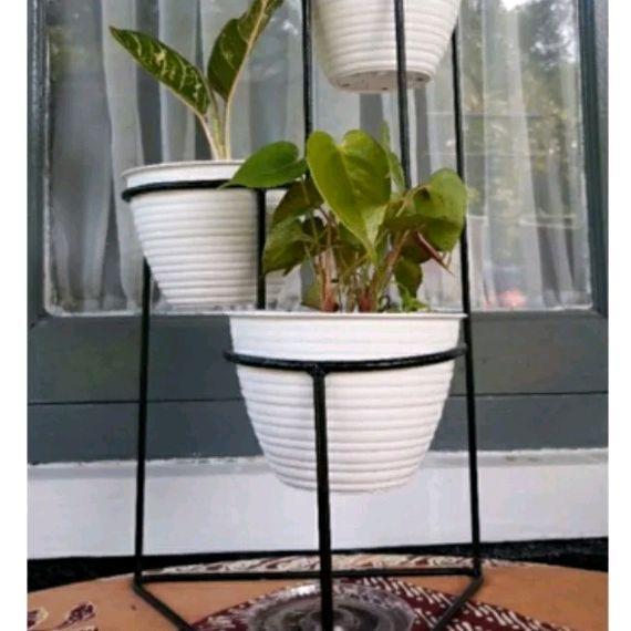 Mantabetul Standing Pot Bunga 3 Susun/ Rak Susun/Rak Bunga/Pit Bunga/Rak /Pot Besi/Rak Besi