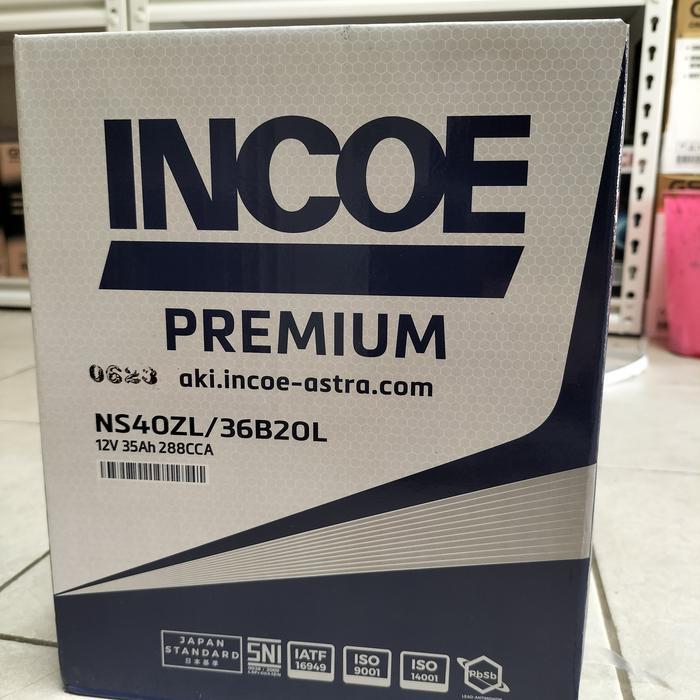 Aki Mobil Agya, Ayla, Calya, Sigra, Brio NS40ZL Incoe Premium 12v 35ah