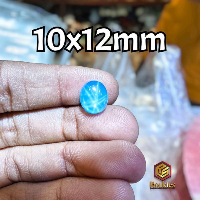 Chantelna_ [Hanya Batu] Batu American Star Biru Langit Cabochon