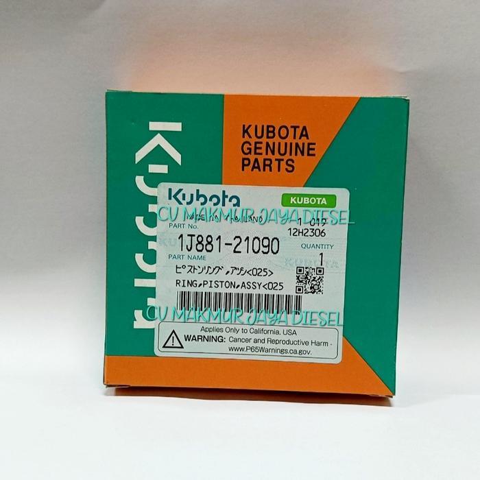 Assy Ring Piston 025 DC70 1J881-21090 Kubota Genuine