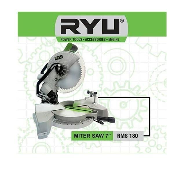 MITER SAW RYU 7 INCH RMS 180 MESIN PEMOTONG ALUMUNIUM