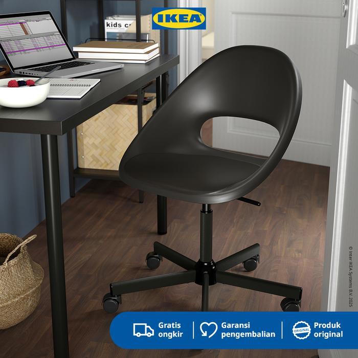 IKEA ELDBERGET/MALSKAR Kursi Kerja / Belajar Putar Abu-Abu/Hitam