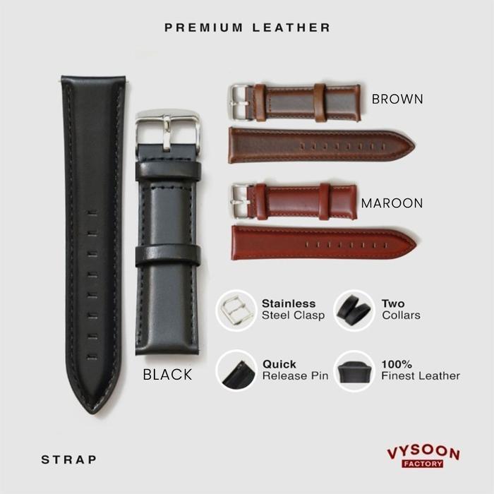 TALI KULIT JAM TANGAN / TALI STRAP JAM FOSSIL 14MM 16MM 18MM 20MM 22MM