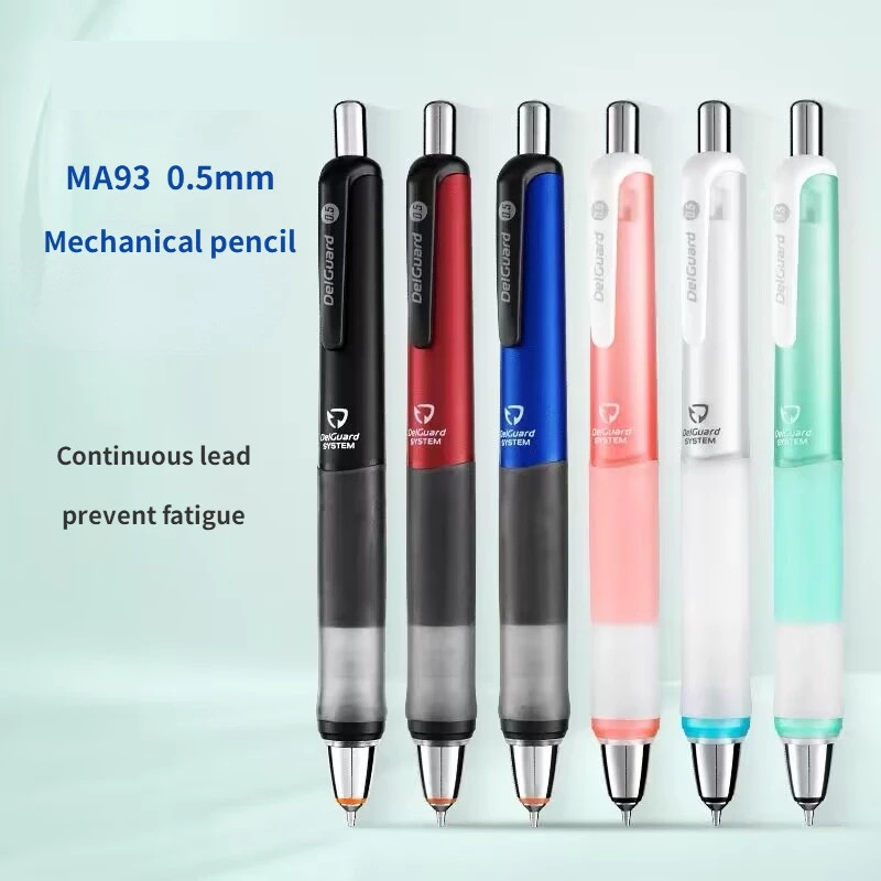 1pcs MA93 Delguard 0.5mm Mechanical Pencils Soft Grip Rubber Anti-fatigue Japan Stationery Awards Sc