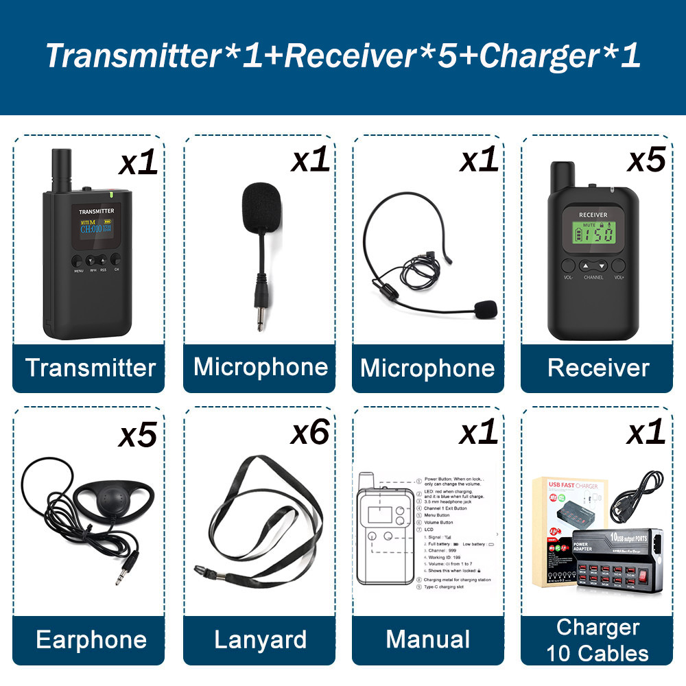 Wireless Whisper Tour Guide System Audio Guide For Simultaneous Interpretation Conference