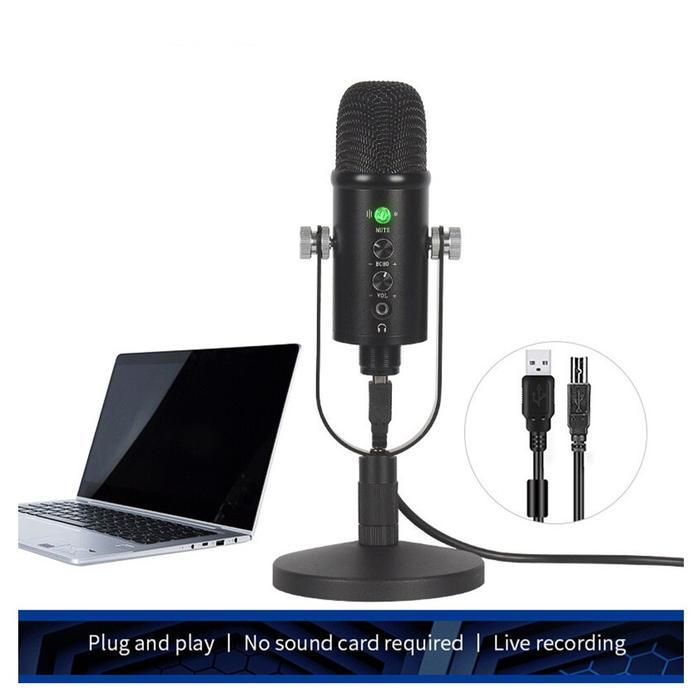 adra- Costa Cm-U100 Professional Condenser Microphone Usb For Mic Podcast, Recording &