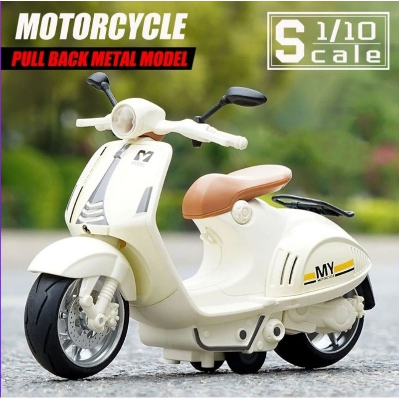 Diecast vespa miniatur Motorcycle klasik jadul unik