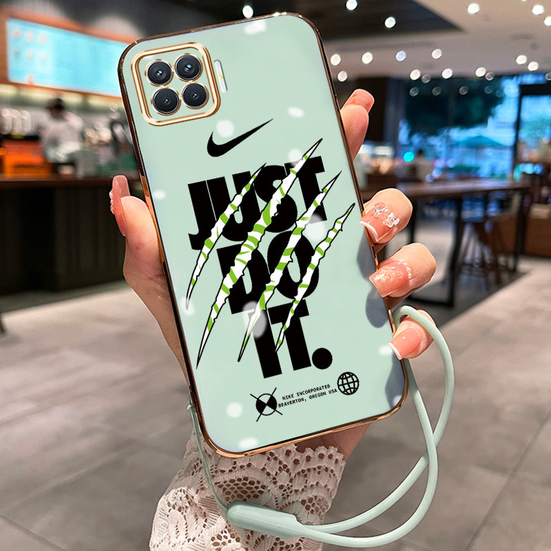 Casing Hp Untuk OPPO A93 F17 Pro Reno 4F Reno 4 Lite Case Casing HP pola Hook dan bekas kaki Kesing 