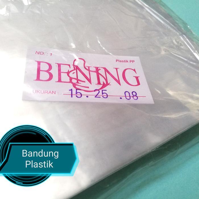 KIRIMCepAt- Plastik Pp 08 Bening Uk 15Cm Tebal Transparan / 15X25 / 15X30