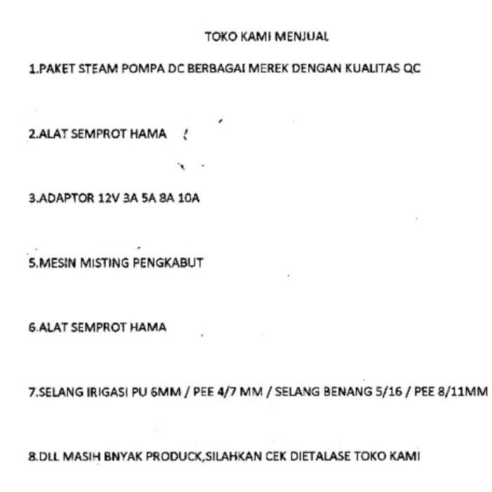 SELANG AIR 5/16 SERAT BENANG SELANG POMPA DC IRIGASI 1 ROLL 100 METER