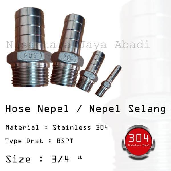 zj6d- Hose Nepel Nepel Selang Ss 304 3/4"