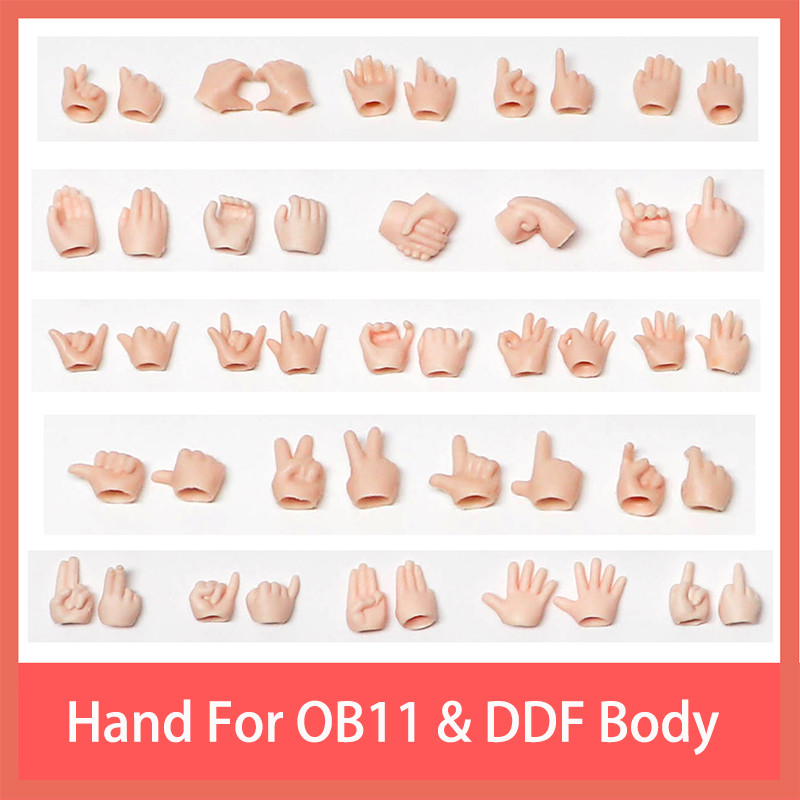 Replacement Hand For OB11&DDF BJD doll body spherical joint doll toy hands set obitsu11 body Doll
