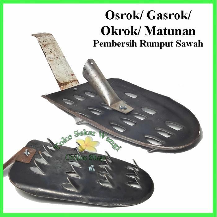 Osrok / Okrok / Alat Pencabut Rumput Sawah / Alat Pembersih Rumput Sawah / Garuk Padi Lebar 17 Cm