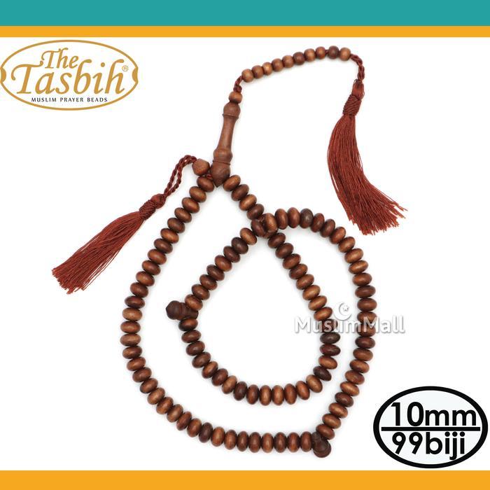 Tasbih Kayu Stigi Asli Model Pipih 10mm Tasbeh 99 Butir - TheTasbih