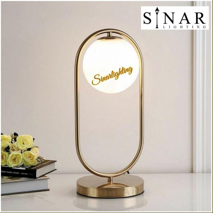 Lampu hias meja modern gold 10012