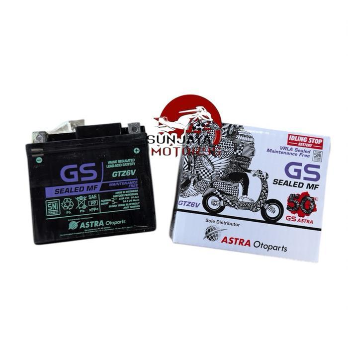 Aki Kering GS Astra GTZ6V Original Vario 125 150 N Max CB150R Satria FU RX King MF 5Ah 100% Asli