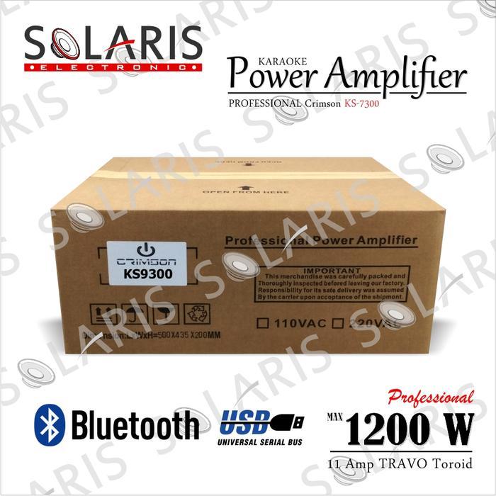 POWER AMPLIFIER 1200 WATT BLUETOOTH USB CRIMSON KS-9300 PREMIUM