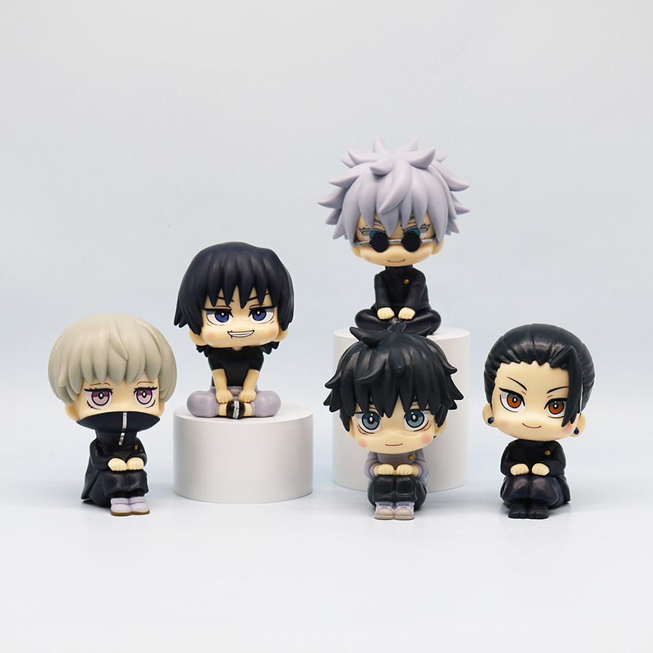Anime Cute Fushiguro Toji Jujutsu Kaisen Figure Gojo Satoru Action Figure Q Version Doll Geto Suguru