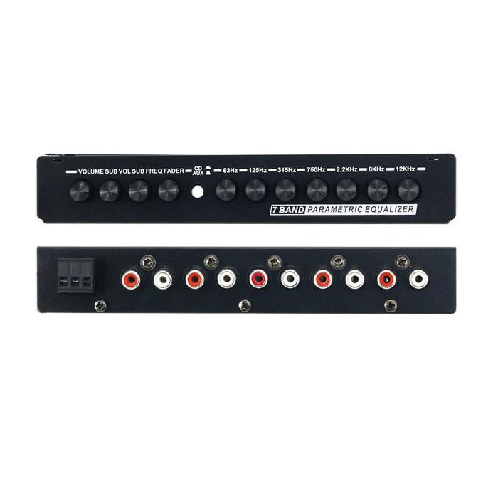 Carstorm Parametric Equalizer 7 Band Sorround Sound Karaoke Mobil Bluetooth Usb Karaoke Pre Amp