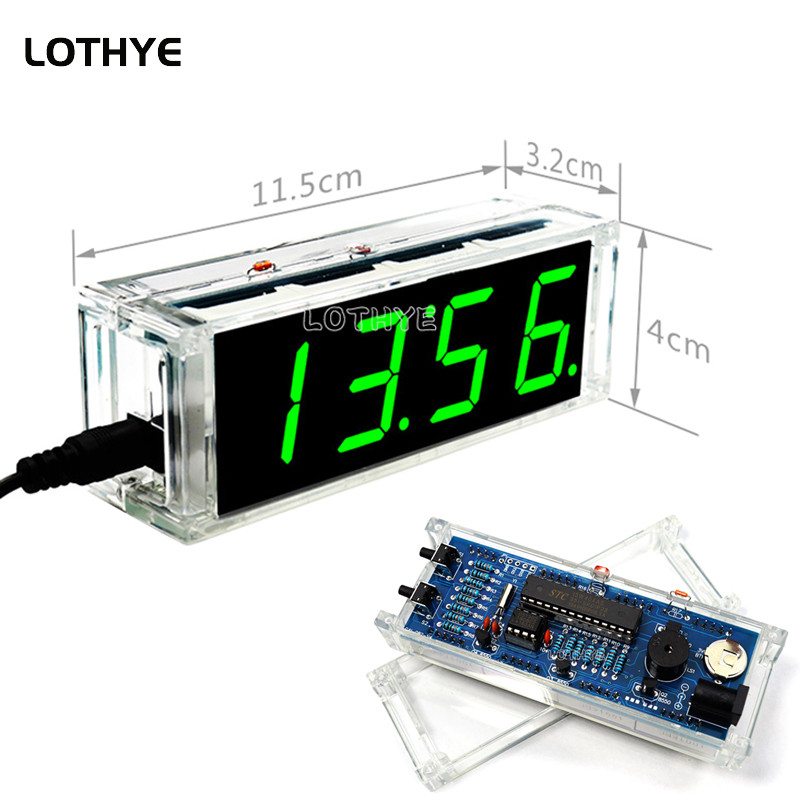 LED Digital Clock Production Kit 51 Microcontroller Multifunction DIY Electronic Clock Kit Time