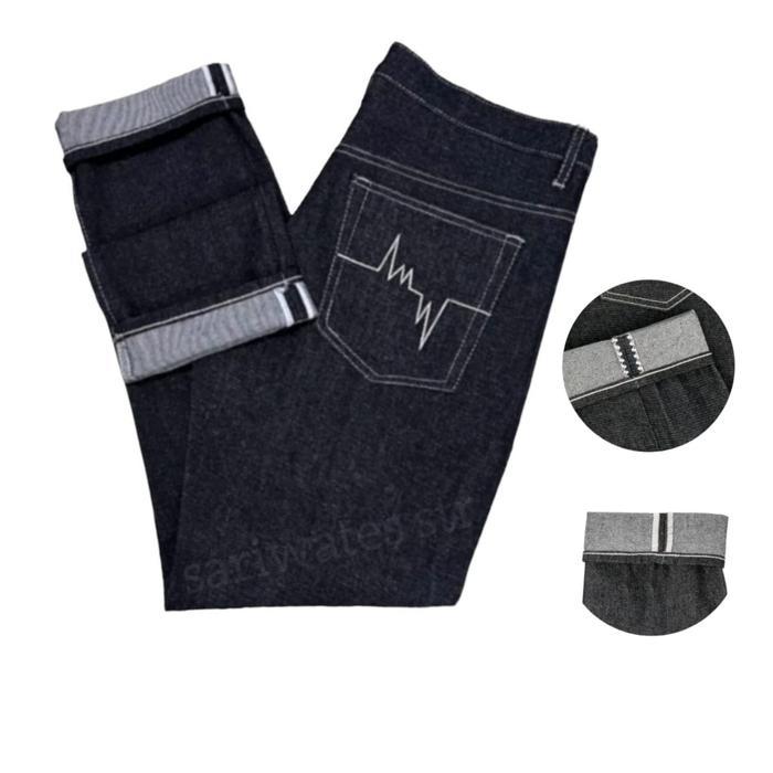 hez3- Celana Jeans Selvedge Pria Celana Panjang Denim 15 Oz 26 27 28 29 30 31 32 33 34 35 36