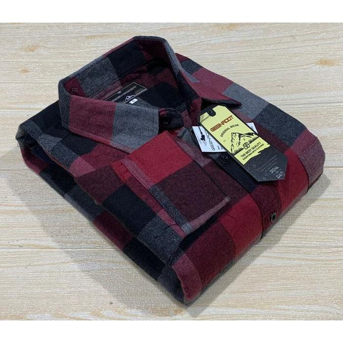 Promo Flanel Jumbo Lengan Panjang Pria Xxl-Xxxl-Xxxxl /Flanel Distro Premium Original