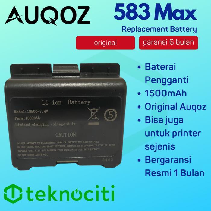 Auqoz 583 Max Replacement Battery - Baterai Bluetooth Printer Thermal / Termal
